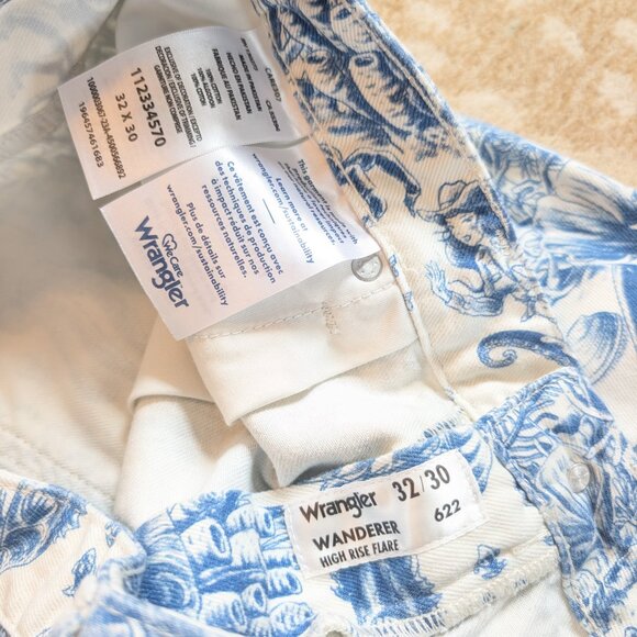 Wrangler Wanderer FLARE JEAN IN SAILING SEVEN SEAS IN Nautical 32 x 30 Plus - Picture 7 of 9